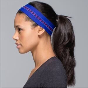 Lululemon Headband Striped Purple Blue Red  Athletic Cardio Cross Trainer Yoga